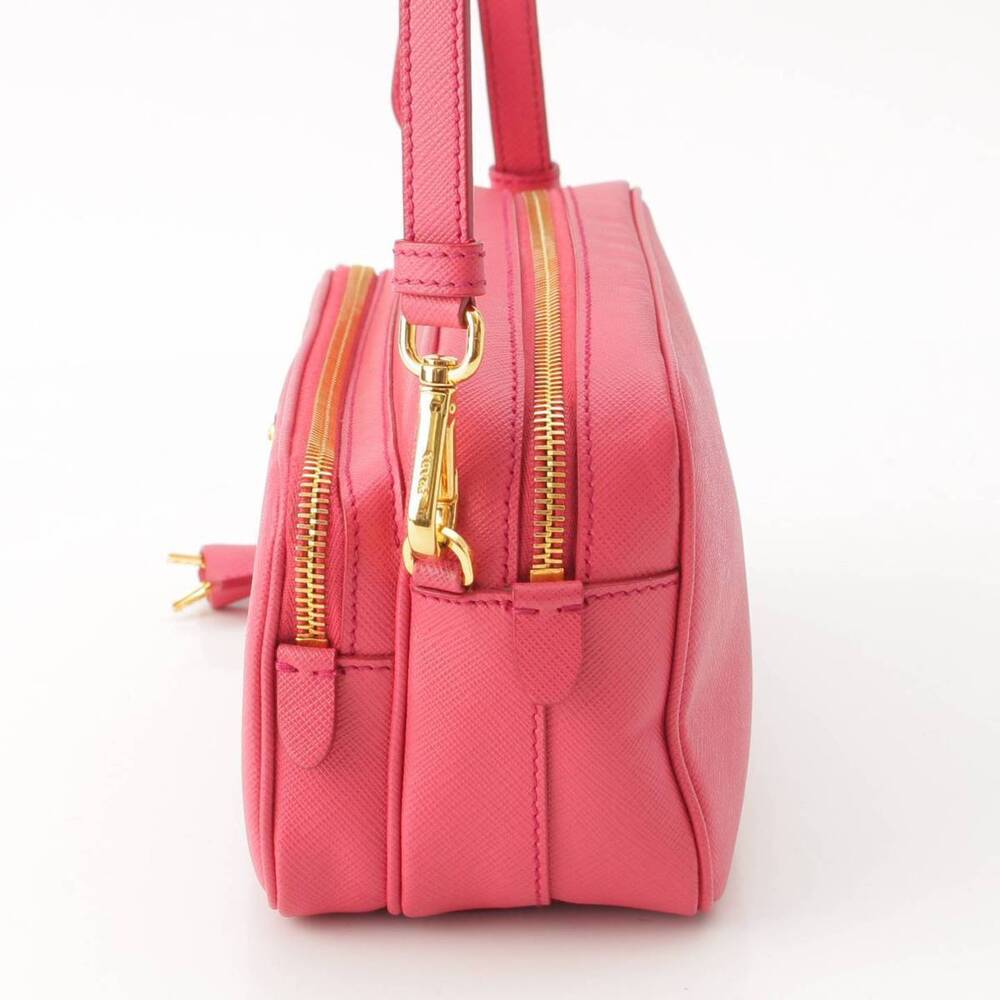 Prada Saffiano Leather Lux Camera Shoulder Bag Pink - Picture 3 of 8